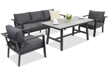 Mobilier de jardin en aluminium Sydney Apetito 5 Garden Point anthracite