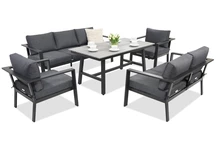 Mobilier de jardin en aluminium Sydney Apetito 7 Garden Point anthracite