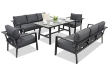 Mobilier de jardin en aluminium Sydney Apetito 8 Garden Point anthracite