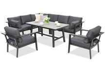 Mobilier de jardin en aluminium Sydney Comida 7 Garden Point anthracite