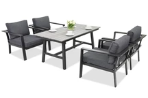 Mobilier de jardin en aluminium Sydney Premium 4 Garden Point anthracite