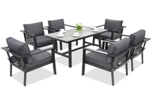 Mobilier de jardin en aluminium Sydney Premium 6 Garden Point anthracite