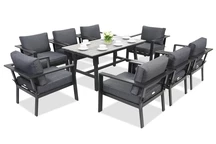 Mobilier de jardin en aluminium Sydney Premium 8 Garden Point anthracite