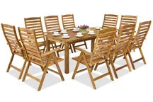 Mobilier de jardin en bois Jakarta/Bombay 10 Garden Point