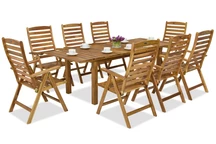 Mobilier de jardin en bois Jakarta/Bombay 8 Garden Point