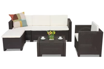 Mobilier lounge en polyrotin Colorado Relax Corner 5 marron Bica