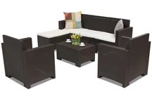 Mobilier lounge en technorattan Nebraska Relax Corner 6 brown Bica