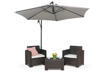Parasol de jardin Neapol Garden Point gris ∅3m