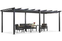 Pergola de terrasse Barbados 3x6 m Garden Point anthracite