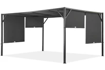 Pergola de terrasse en métal Santorini 3 x 3 m anthracite Garden Point