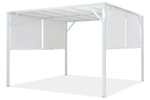 Pergola terrasse métal Santorini 3 x 3 m blanc Garden Point