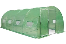 Polytunnel à ossature métallique 3x6m Garden Point vert avec une porte