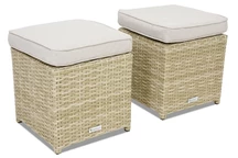 Pouf Monaco en techno rotin Garden Point - lot de 2