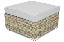 Pouf en rotin synthétique Wenecja Garden Point gris