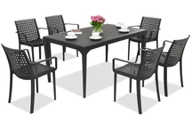 Salle à manger de jardin Oslo/Sophie 6 anthracite Bica