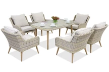 Salon de jardin Bilbao Premium 6 Garden Point sable