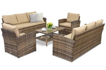 Salon de jardin Monaco Coffee 8 Garden Point marron