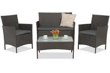 Salon de jardin en rotin Calabria Premium Garden Point anthracite