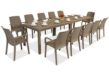 Service de table pour le jardin Houston/Indiana 12 cappuccino Bica