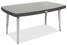Table Bilbao en techno rotin pour terrasse anthracite Garden Point