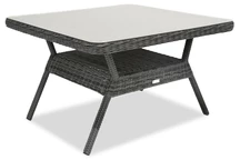 Table Toledo Toledo en techno rotin carrée anthracite Garden Point