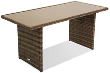 Table à manger Monaco en techno rotin marron