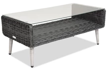 Table basse Bilbao Garden Point en techno rotin anthracite