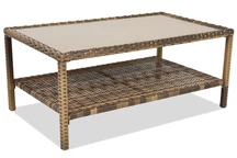Table basse Monaco Garden Point en techno rotin marron