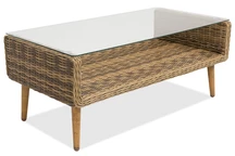 Table basse en rotin marron Garden Point Bilbao