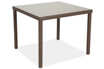 Table carrée en polyrotin Milan Garden Point 90x90 marron