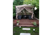 Un ensemble de meubles en polyrotin pour le jardin Colorado Coffee Box 7, Bica anthracite