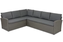 Canapé d'angle en résine tressée Monaco Garden Point anthracite