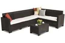 Coin Technorattan avec une table Nebraska Coin Max 6 brun Bica