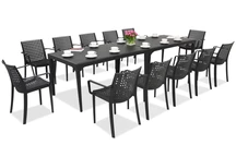 Élégante salle à manger de jardin Oslo/Sophie 12 anthracite Bica