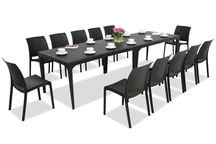 Élégante salle à manger de jardin Oslo/Volga 12 anthracite Bica