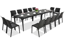 Élégante salle à manger de jardin Oslo/Volga 14 anthracite Bica
