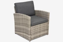 Fauteuil en résine tressée Monaco Garden Point gris clair - ensemble de 2 pièces