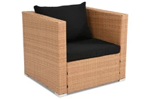 Fauteuil en résine tressée Rome Garden Point miel