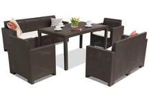Meuble en rotin Nebraska Apetito 7 Marron Bica