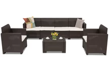 Meuble en technorotin Nebraska Coffee 6 marron Bica