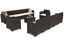 Meuble en technorotin Nebraska Coffee Max 12 brun Bica