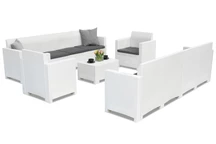 Meuble en technorotin Nebraska Coffeee Max 10 blanc Bica