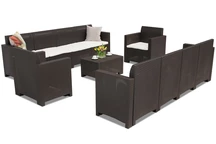 Meuble en technorotin Nebraska Coffeee Max 10 marron Bica