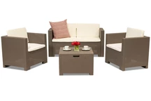 Meuble moderne en rotin Colorado Coffee 4 BOX cappuccino Bica