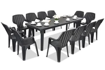 Mobilier de jardin Bergen/Alta pour 12 personnes Bica anthracite