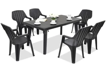 Mobilier de jardin Bergen/Alta pour 6 personnes Bica anthracite