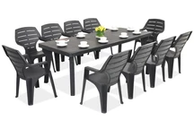 Mobilier de jardin Bergen/Marne pour 10 personnes Bica anthracite