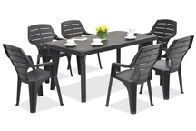 Mobilier de jardin Bergen/Marne pour 6 personnes Bica anthracite