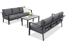 Mobilier de jardin en aluminium Sydney Coffee Comfort 6 Garden Point anthracite