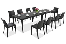 Salle à manger de jardin Oslo/Perla 10 anthracite Bica
